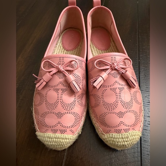 COACH Pink Carson Espadrilles - Picture 1 of 7